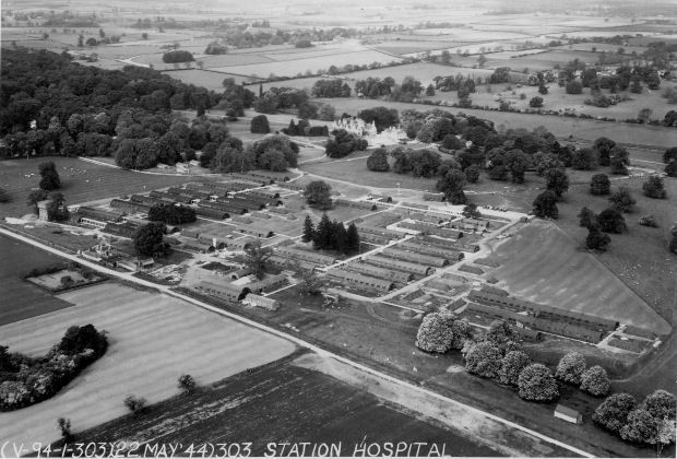 Aerial view of hospital